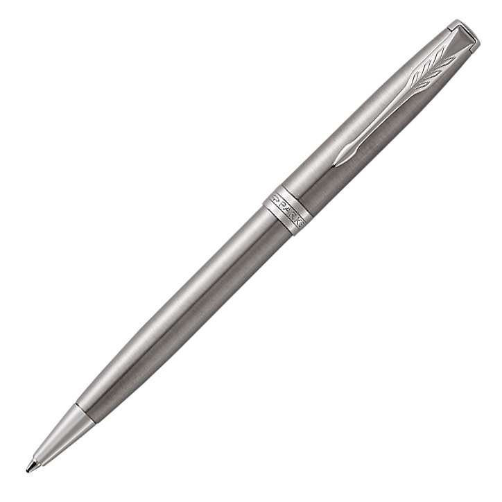 SILVER TRIM GIFT BOX GENUINE PARKER CLASSIC STAINLESS STEEL BALL POINT PEN 