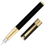 D-260205TPS S.T. Dupont D-Initial Duotone Black and Gold Fountain Pen