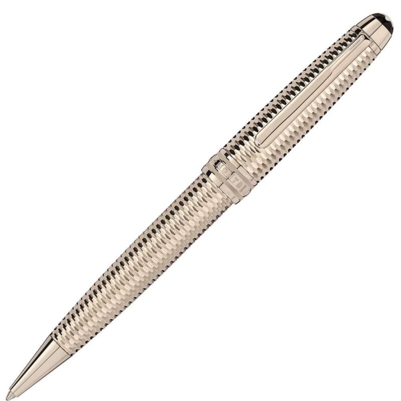 132134 Montblanc Meisterstuck Geometry Solitaire Champagne Gold Midsize Ballpoint Pen