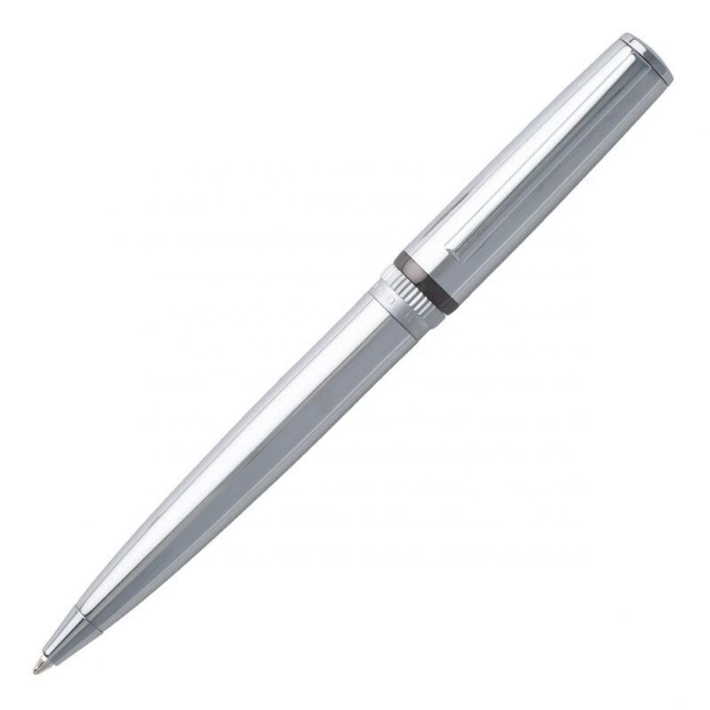 HSN9674B Hugo Boss Gear Metal Chrome Ballpoint Pen