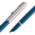 2123507 Parker 51 Teal Blue and Chrome Fountain Pen
