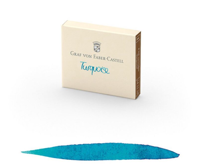 141110TPS Graf von Faber-Castell Ink 6 Cartridges Turquoise