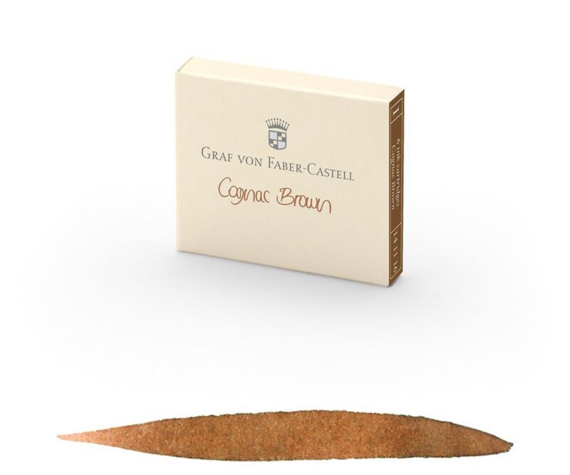 141116TPS Graf von Faber-Castell Ink 6 Cartridges Cognac Brown