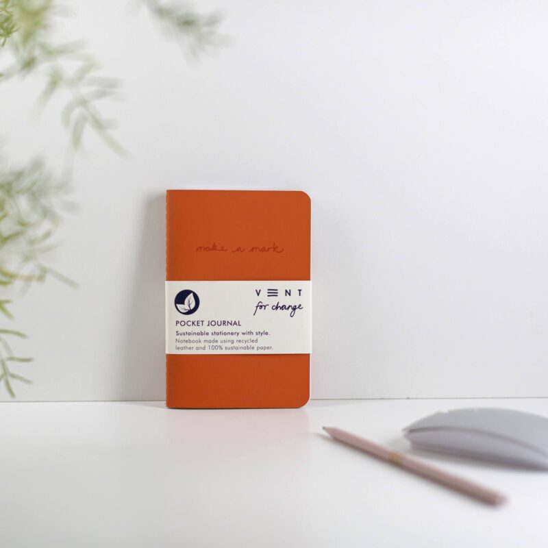 097 Vent For Change - Pocket Make A Mark Notebook - Orange