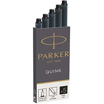 1950382 Parker Quink Black 5 Cartridges