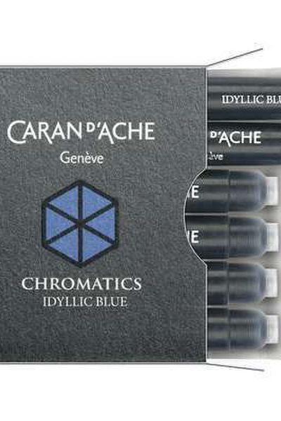 CD8021.14-TPS Caran d'Ache Idyllic Blue 6 Chromatics Ink Cartridges