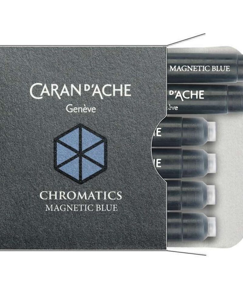 CD8021.149-TPS Caran d'Ache Magnetic Blue 6 Chromatics Ink Cartridges