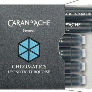 CD8021.191-TPS Caran d'Ache Hypnotic Turquoise 6 Chromatics Ink CartridgesCD8021.191-TPS Caran d'Ache Hypnotic Turquoise 6 Chromatics Ink Cartridges