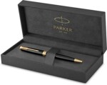 1931497 Parker Sonnet Black Lacquer Gold Trim Ballpoint Pen
