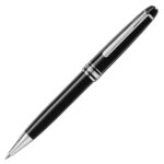 132448 Montblanc Meisterstuck Classique Black Platinum Trim 0.7 Mechanical Pencil