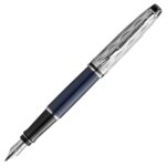 2166428 Waterman Expert Special Edition Deluxe Blue and Chrome Trim Fountain Pen
