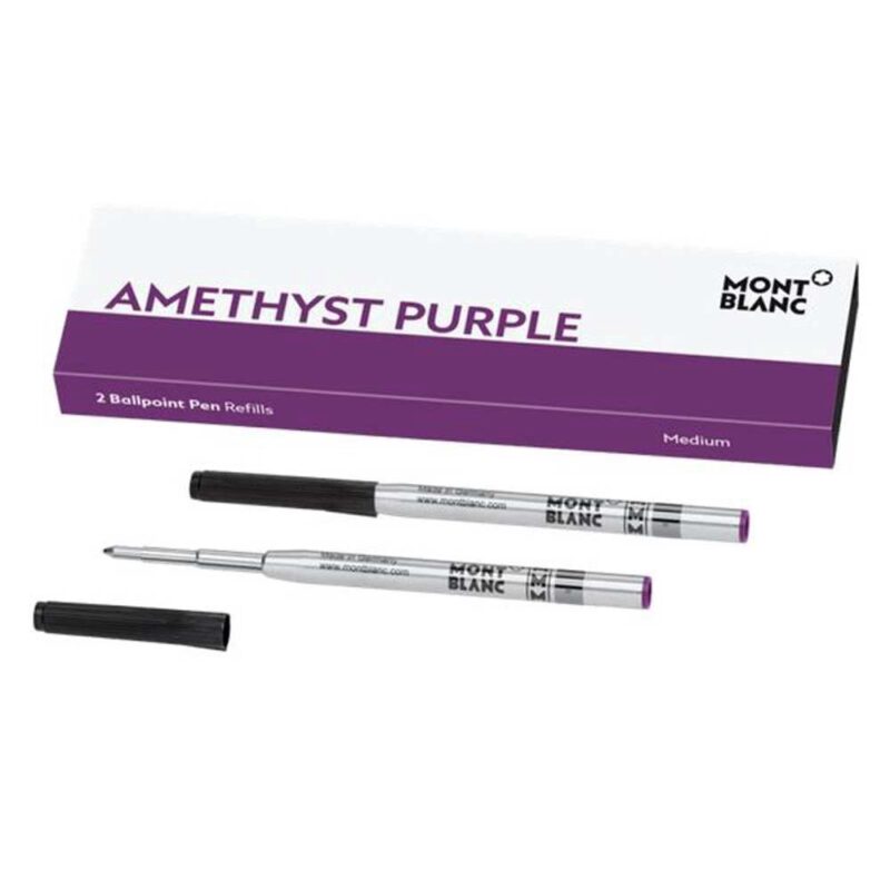128218 Montblanc Amethyst Purple Ballpoint Pen Twin Pack Refill