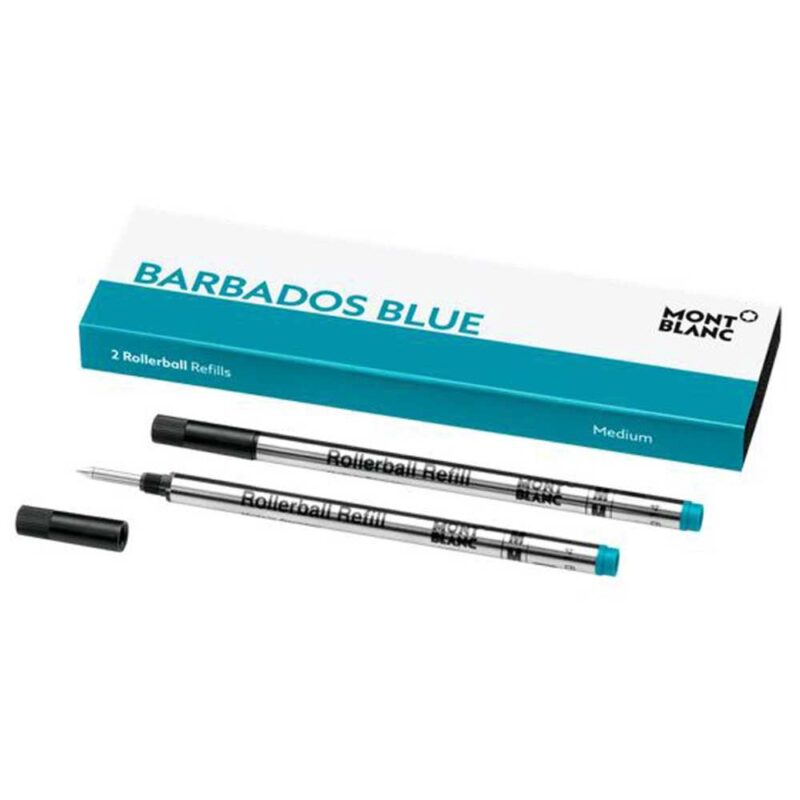 128237 Montblanc Barbados Blue Rollerball Twin Pack Refill