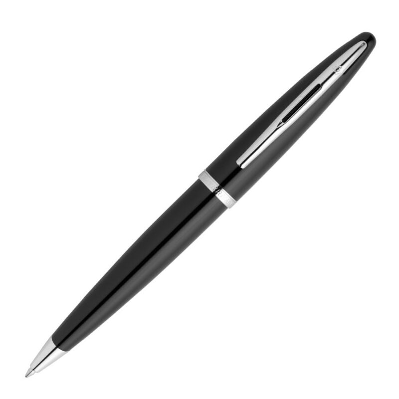 S0293950 Waterman Carene Black Sea Chrome Trim Ballpoint Pen