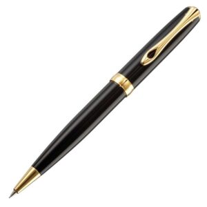 D40203040 Diplomat Excellence A2 Black Lacquer Gold Trim Ballpoint PenD40203040 Diplomat Excellence A2 Black Lacquer Gold Trim Ballpoint Pen