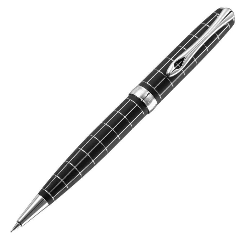 D40101050 Diplomat Excellence A Plus Rhomb Guilloche Lapis Black Mechanical Pencil