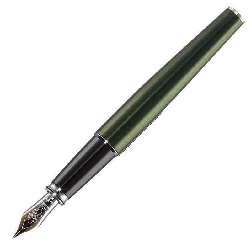 D40212015 Diplomat Excellence A2 Evergreen Chrome Trim 14ct Fountain Pen