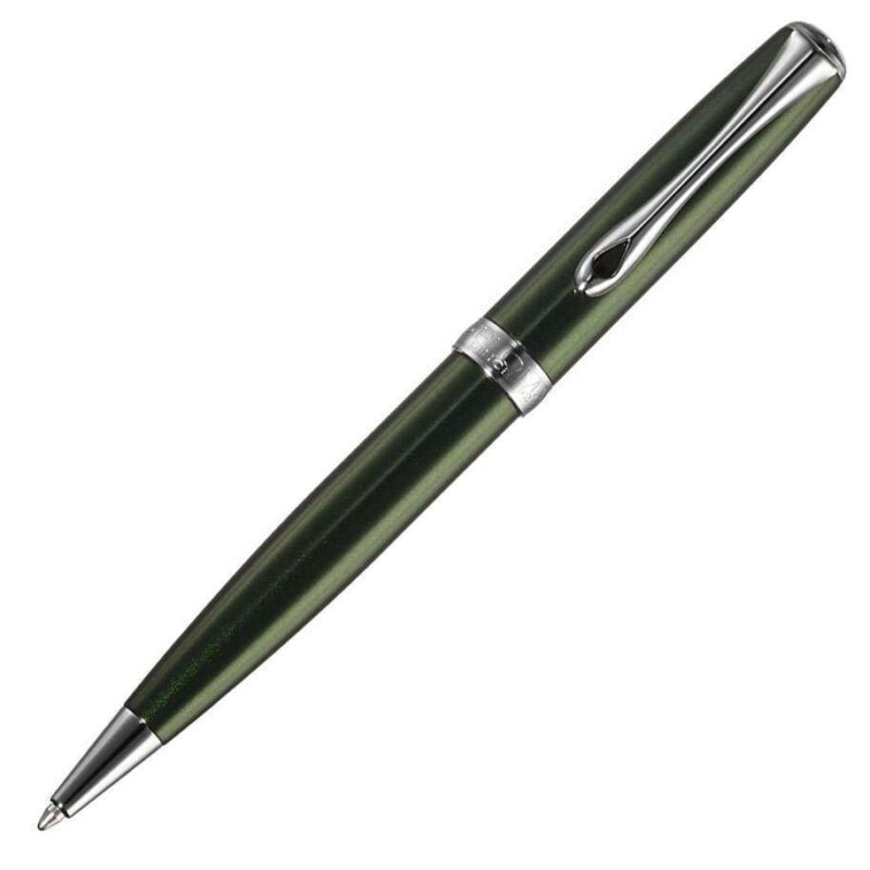 D40212040 Diplomat Excellence A2 Evergreen Chrome Trim Ballpoint Pen