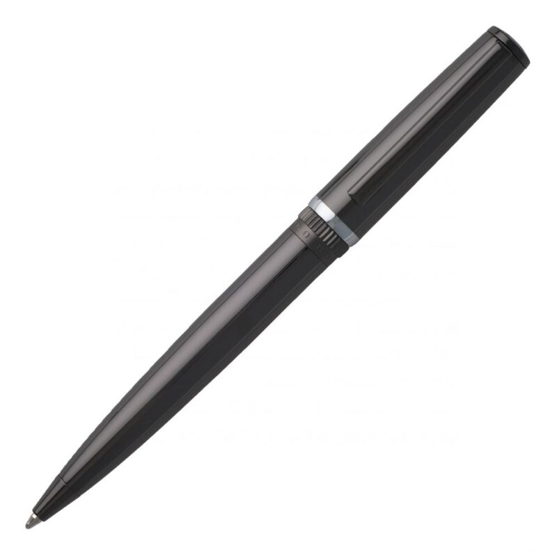 HSN9674D Hugo Boss Gear Metal Dark Chrome Ballpoint Pen