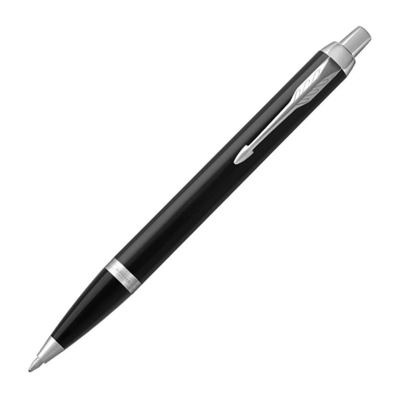 1931665 Parker IM Black Lacquer Chrome Trim Ballpoint Pen