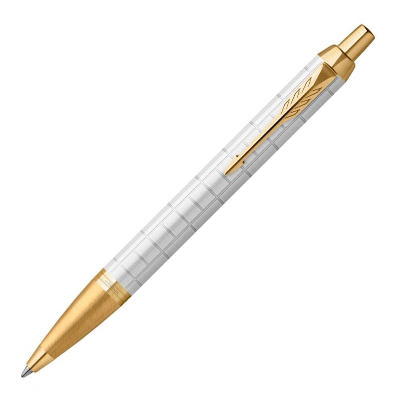 2143643 Parker IM Premium Pearl Gold Trim Ballpoint Pen
