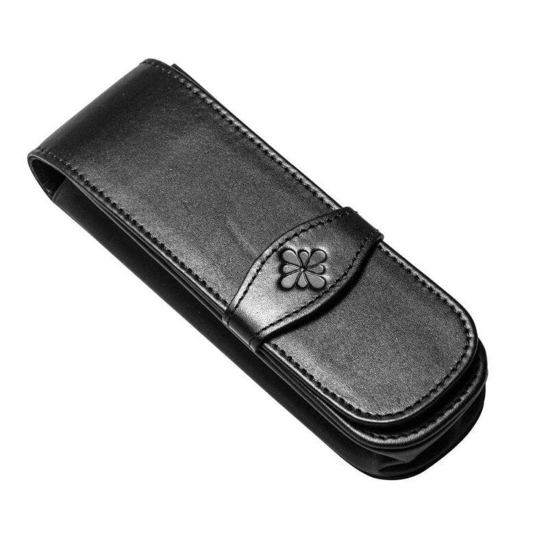 D41000002 Diplomat Leather Black Double Pen Case