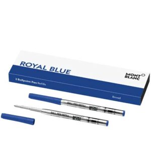 128215 Montblanc Royal Blue Ballpoint Pen Twin Pack Refill- Broad Nib128215 Montblanc Royal Blue Ballpoint Pen Twin Pack Refill- Broad Nib
