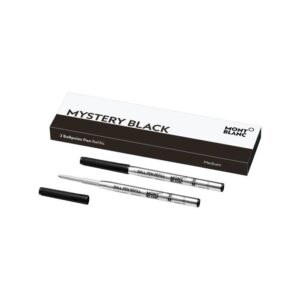 128211 Montblanc Mystery Black Ballpoint Pen Twin Pack Refill- Medium Nib128211 Montblanc Mystery Black Ballpoint Pen Twin Pack Refill- Medium Nib