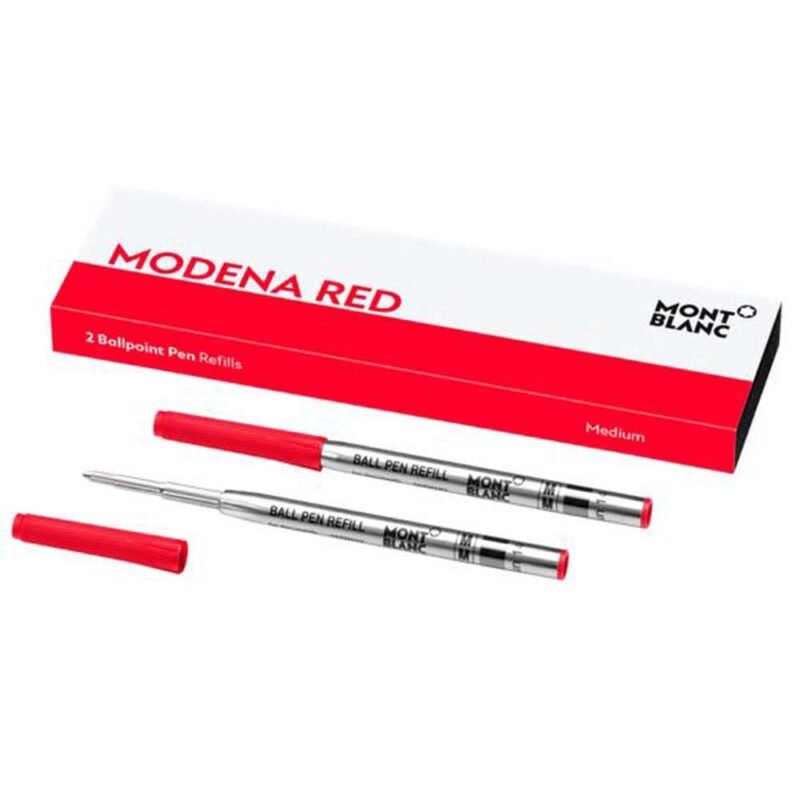 128216 Montblanc Modena Red Ballpoint Pen Twin Pack Refill