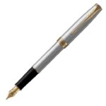 1931505 Parker Sonnet Stainless Steel Gold Trim Fountain Pen