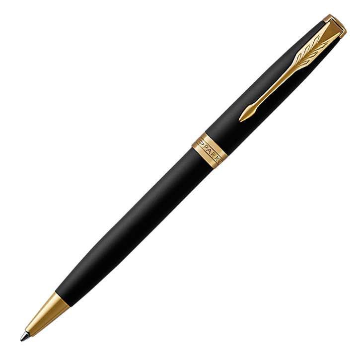 1931519 Parker Sonnet Matt Black Gold Trim Ballpoint Pen