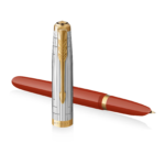 2169072 Parker 51 Premium Red Rage Gold Trim Fountain Pen