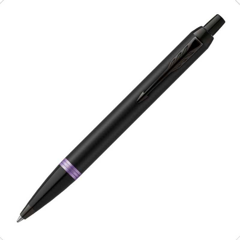 2172951 Parker IM Vibrant Rings Amethyst Purple PVD Ballpoint Pen