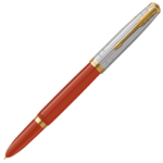 2169072 Parker 51 Premium Red Rage Gold Trim Fountain Pen