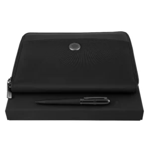 HPBM005A Hugo Boss Contour Black pen & folder SetHPBM005A Hugo Boss Contour Black pen & folder Set