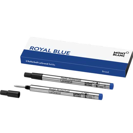 128229 Montblanc Twin Rollerball LeGrand Refills Broad Royal Blue
