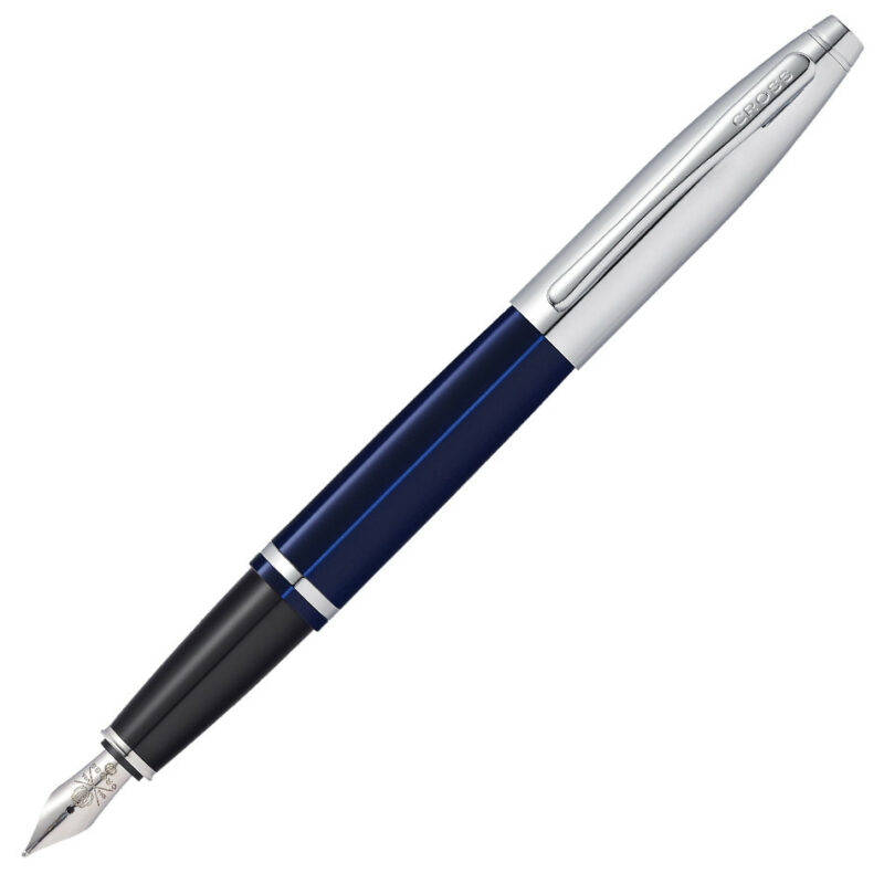 AT0116-3MS Cross Calais Blue Chrome Fountain Pen