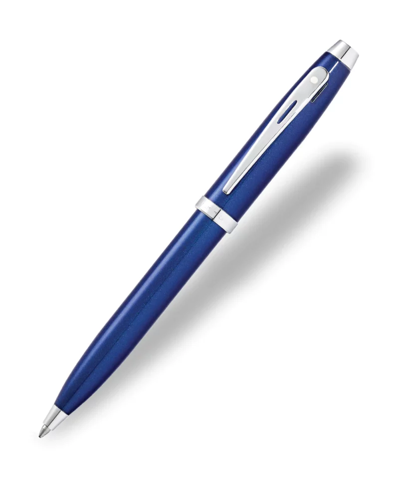E2933951 Sheaffer 100 Glossy Blue with Chrome Trim Ballpoint