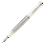PK-815529 Pelikan Souveraen M405 Silver and White Fountain Pen