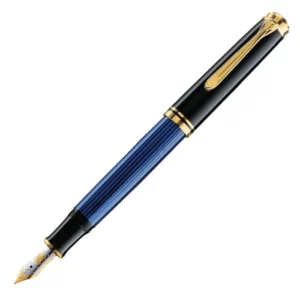 PK-994947 Pelikan Souveraen M400 Black and Blue Fountain PenPK-994947 Pelikan Souveraen M400 Black and Blue Fountain Pen