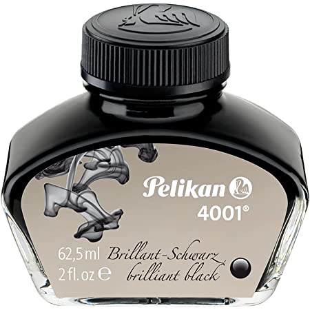 329144-TPS Pelikan 4001 Brilliant Black Ink Bottle (62.5ml)