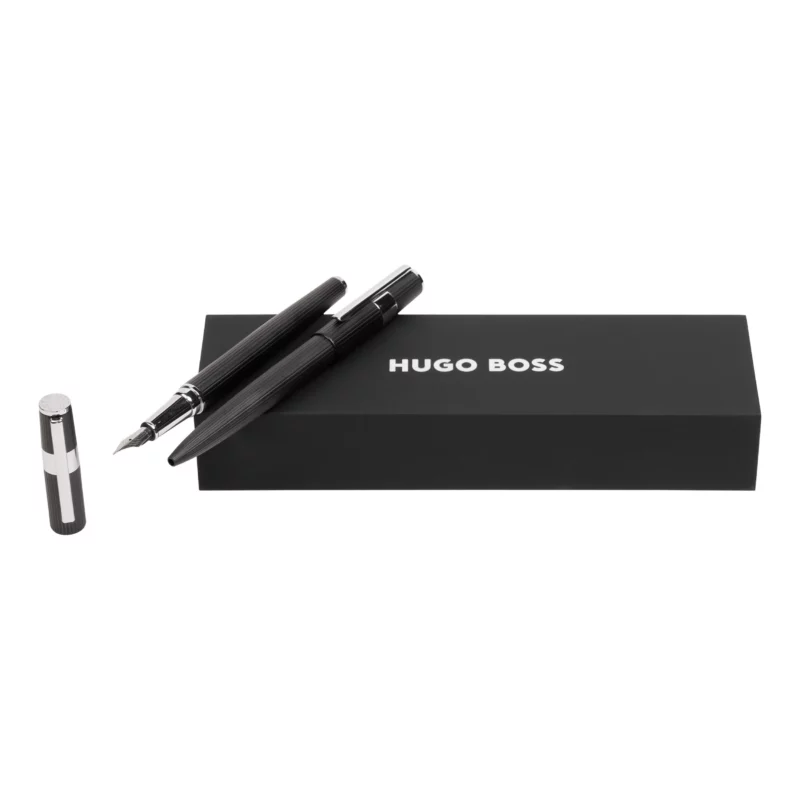 HPBP285A Hugo Boss Gear Pinstripe Fountain & Ballpoint Pen Set