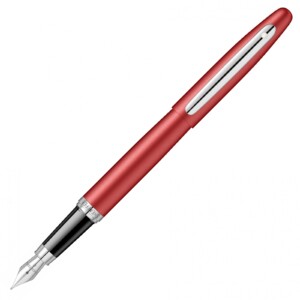 E0940353 Sheaffer VFM Red Chrome Trim Fountain PenE0940353 Sheaffer VFM Red Chrome Trim Fountain Pen