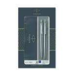 2093256 Parker Jotter DUO Stainless Steel Chrome Trim Ballpoint and Pencil Set