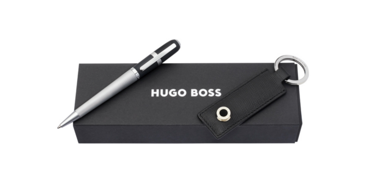 HPBK0054N Hugo Boss Contour Keyring and Ballpoint Pen  Set