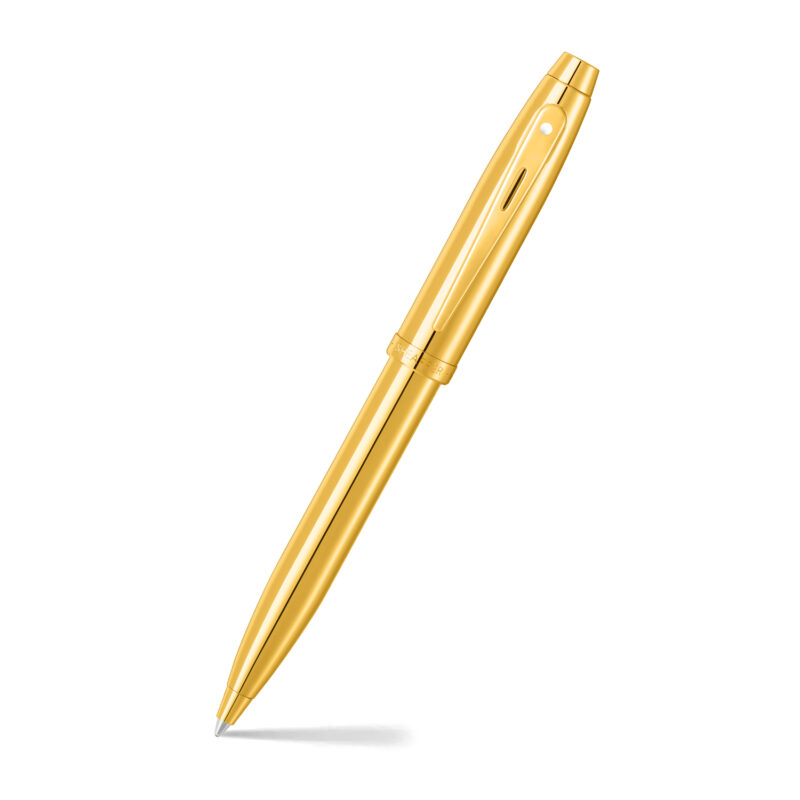 E2937251 Sheaffer 100 Gold PVD Gold Trim Ballpoint Pen
